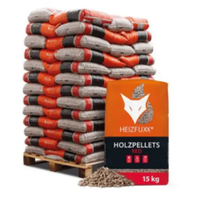 Heizfuxx Holzpellets Red ENplus A1 – 975 kg Palette (65x15 kg) Premium Heizpellets