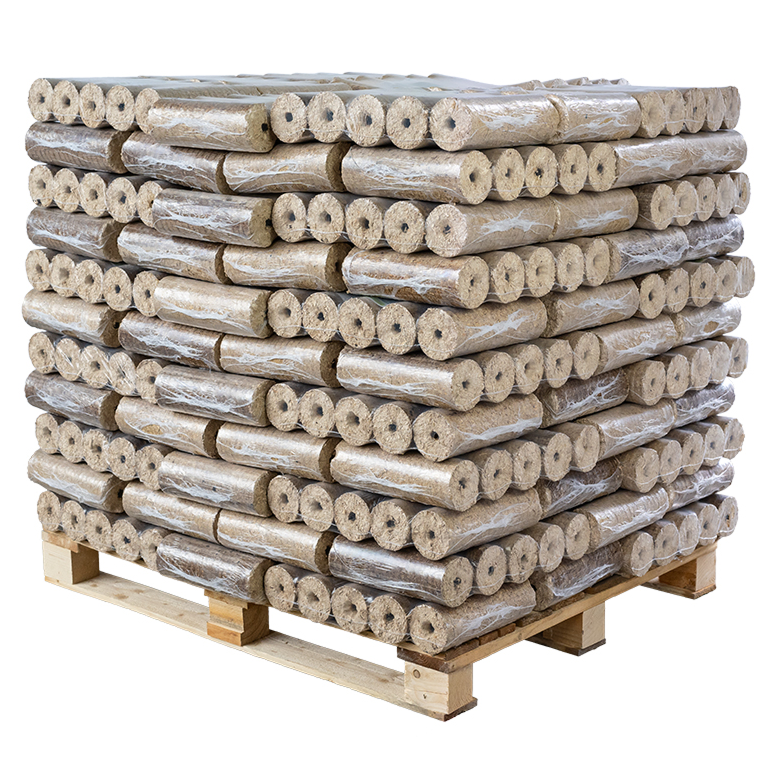 Holzbriketts rund mit Loch 1000kg